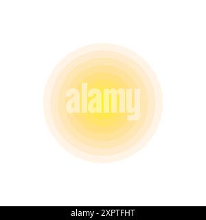 Icône de vecteur soleil. Soleil avec vecteur demi-ton. Vecteur de rayons solaires. Icône Sun simple. Illustration de Vecteur