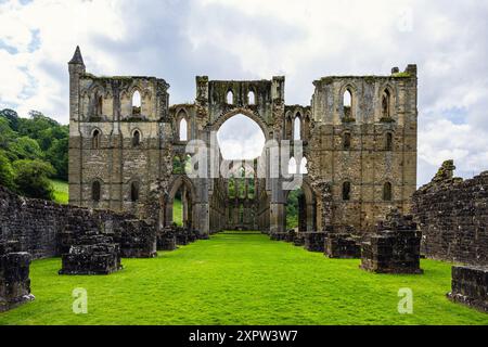 Abbaye de Rievaulx, North York Moors National Park, North Yorkshire, Angleterre Banque D'Images