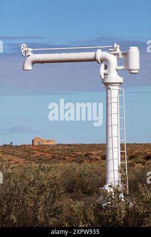 Ancienne rampe d'eau, gare ferroviaire de Farina, ville fantôme de Farina, outback Australie méridionale, Australie Banque D'Images