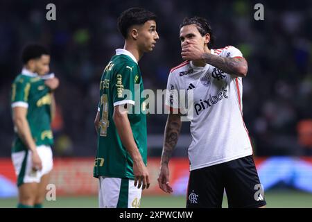 Sao Paulo, Brésil. 08 août 2024. SP - SAO PAULO - 08/07/2024 - COPA DO BRASIL 2024, PALMEIRAS x FLAMENGO - joueur de Flamengo Pedro lors d'un match contre Palmeiras au stade Arena Allianz Parque pour le championnat Copa do Brasil 2024. Photo : Marcello Zambrana/AGIF crédit : AGIF/Alamy Live News Banque D'Images