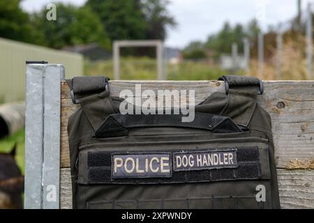 Un gilet de maître-chien de police, Royaume-Uni. Banque D'Images