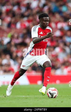 Londres, Royaume-Uni. 07 août 2024. Bukayo Saka d'Arsenal en action lors du match amical de pré-saison Arsenal FC contre Bayer 04 Leverkusen à l'Emirates Stadium, Londres, Angleterre, Royaume-Uni le 7 août 2024 Credit : Every second Media/Alamy Live News Banque D'Images