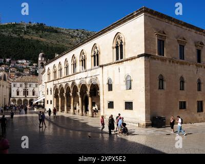 Le Palais des Recteurs sur Ulica Pred Dvorom Dubrovnik Dalmatie Croatie Banque D'Images