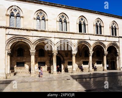 Le Palais des Recteurs sur Ulica Pred Dvorom Dubrovnik Dalmatie Croatie Banque D'Images