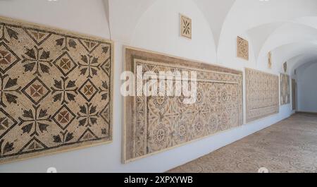 Entrée au musée archéologique romain des mosaïques de Tunisie. Banque D'Images