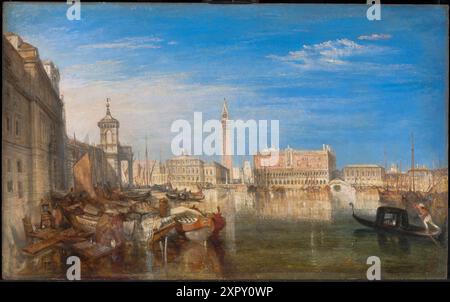 William Turner, Pont des Soupirs, Palais Ducal et Custom-House Banque D'Images
