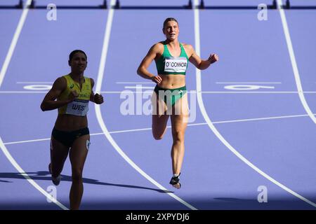PARIS, FRANCE. 8 août 2024. Kate O’Connor de Team Ireland participe à l’épreuve féminine d’haies du 100m haies le treizième jour des Jeux Olympiques de Paris 2024 au stade de France, Paris, France. Crédit : Craig Mercer/Alamy Live News Banque D'Images