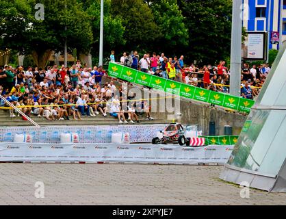 Abel González Vial au volant d’une LaBase Motorclub RX01 (M) kartcross lors d’une étape spéciale du 17ème Cristian Lopez Rally Santander Cantabria Espagne Banque D'Images