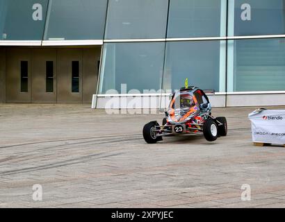 Abel González Vial au volant d’une LaBase Motorclub RX01 (M) kartcross lors d’une étape spéciale du 17ème Cristian Lopez Rally Santander Cantabria Espagne Banque D'Images