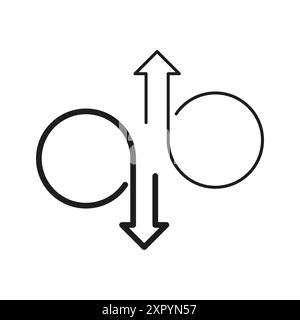 Collection de formes de flèche. Motifs courbes et zigzag. Style dessiné à la main. Flèches vectorielles définies. Illustration de Vecteur