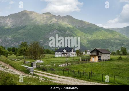 Scènes pastorales dans la zone rurale de Gusinje, Monténégro Banque D'Images