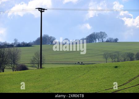 Campagne en Saxe autour de Possendorf et Kreischa près de Dresde Banque D'Images