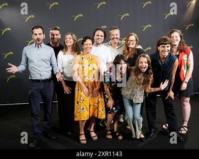 Locarno / Suisse, 8 août 2024. Casting et équipe du film Reinas vu au Photocall Locarno film Festival. Crédits : Walter Gilgen Banque D'Images