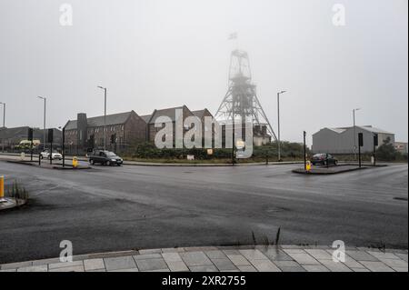 PISCINE HEARTLANDS, SITE DU PATRIMOINE MONDIAL DE CAMBORNE, MAISON DES MOTEURS MINIERS Banque D'Images