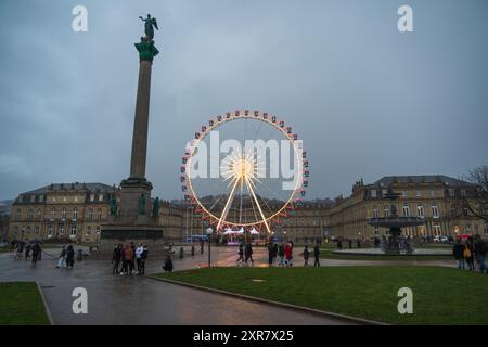 Le marché de Noël à Stuttgart, Allemagne Banque D'Images