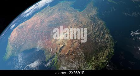 L'Australie dans la planète Terre. Vue aérienne Banque D'Images