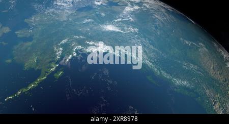 Golfe de l'Alaska sur la planète Terre. Vue aérienne Banque D'Images