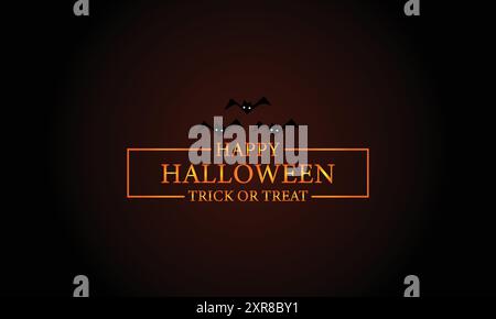 Joyeux Halloween texte Design pour des vacances amusantes Illustration de Vecteur