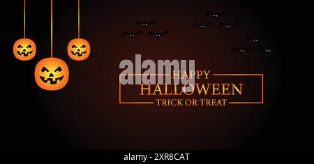 Joyeux Halloween texte Design pour des vacances amusantes Illustration de Vecteur