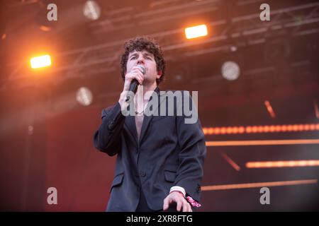 Les Kooks se produisent au Festival Cruïlla, Barcelone 12 juillet 2024. Photographe : ALE Espaliat Banque D'Images