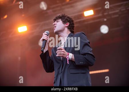 Les Kooks se produisent au Festival Cruïlla, Barcelone 12 juillet 2024. Photographe : ALE Espaliat Banque D'Images