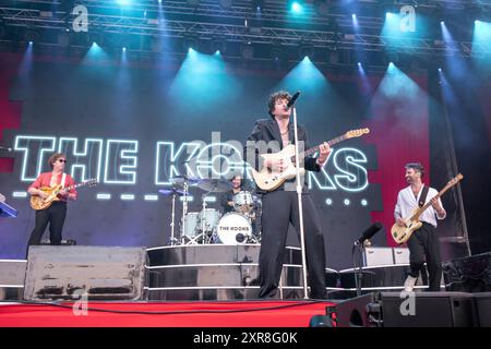 Les Kooks se produisent au Festival Cruïlla, Barcelone 12 juillet 2024. Photographe : ALE Espaliat Banque D'Images