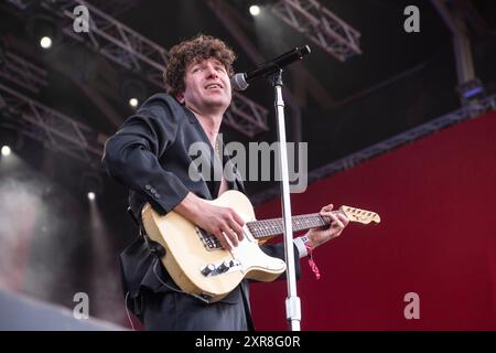 Les Kooks se produisent au Festival Cruïlla, Barcelone 12 juillet 2024. Photographe : ALE Espaliat Banque D'Images