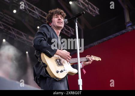 Les Kooks se produisent au Festival Cruïlla, Barcelone 12 juillet 2024. Photographe : ALE Espaliat Banque D'Images