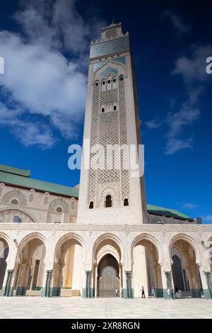 Mosquée Hassan II, deuxième plus grande mosquée en activité en AfricaCa Banque D'Images