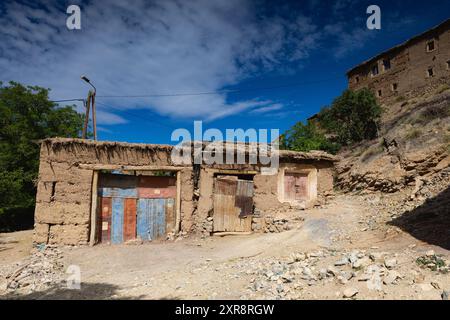 Architecture marocaine typique dans Happy Valley. AÃ¯t Bouguemez va Banque D'Images