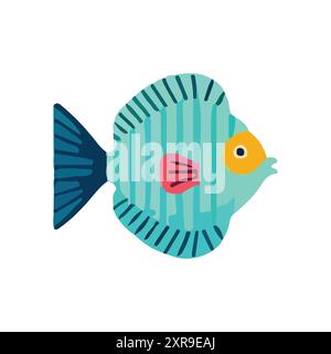 Fish Cartoon Vector fond blanc Illustration de Vecteur