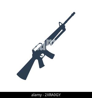 Icône de mitrailleuse. Illustration vectorielle plate modifiable. Illustration de Vecteur