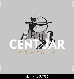 Centaur Company - illustration vectorielle de logo plat Illustration de Vecteur