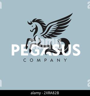 Pegasus Company - illustration vectorielle de logo plat Illustration de Vecteur