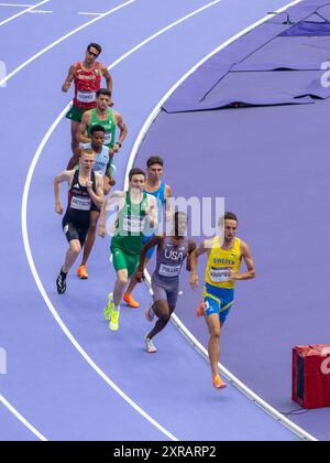 Saint Denis, France, 9 août 2024. Athlétisme - demi-finale du 800m homme - Jacques Julien / Alamy Live News Banque D'Images