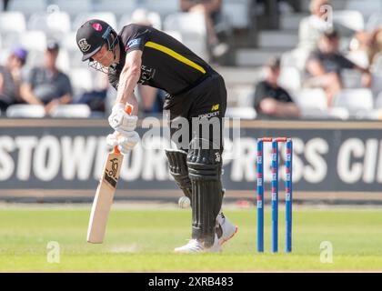 Nottingham, Royaume-Uni. 09 août 2024. Cameron BANCROFT du Gloucestershire CCC battant lors du match du Royal London One-day Cup Group B du Nottinghamshire vs Gloucestershire à Trent Bridge, Nottingham, Royaume-Uni, le 9 août 2024 (photo par Mark Dunn/News images) à Nottingham, Royaume-Uni le 8/9/2024. (Photo de Mark Dunn/News images/SIPA USA) crédit : SIPA USA/Alamy Live News Banque D'Images