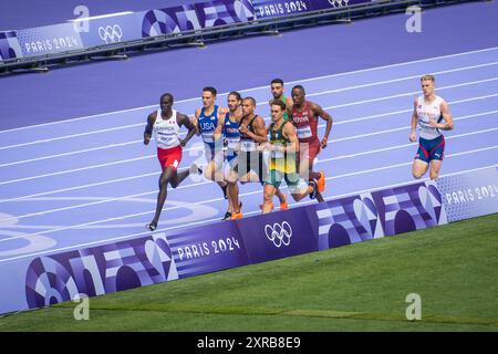 Saint Denis, France, 9 août 2024. Athlétisme - demi-finale du 800m homme - Jacques Julien / Alamy Live News Banque D'Images