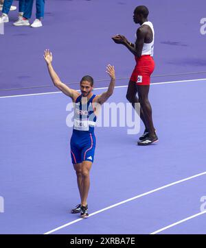 Saint Denis, France, 9 août 2024. Athlétisme - demi-finale du 800m masculin - AROP et Tual qualifiés pour la finale - Jacques Julien / Alamy Live News Banque D'Images