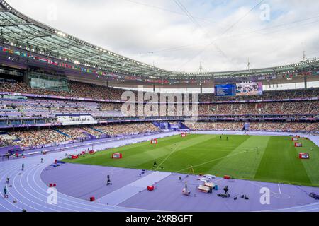 Saint Denis, France, 9 août 2024. Athlétisme - vue d'ensemble du stade de France - Jacques Julien / Alamy Live News Banque D'Images