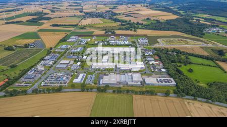 Luftbild, Industriepark Gewerbegebiet-Nord, Wiesen und Felder, Belecke, Warstein, Sauerland, Nordrhein-Westfalen, Deutschland ACHTUNGxMINDESTHONORARx60xEURO *** vue aérienne, parc industriel zone industrielle nord, prairies et champs, Belecke, Warstein, Sauerland, Rhénanie du Nord-Westphalie, Allemagne ATTENTIONxMINDESTHONORARx60xEURO Banque D'Images