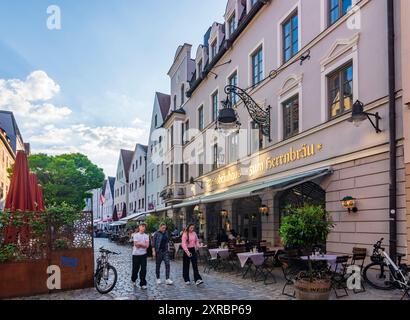 Ingolstadt, vieille ville, rue Dollstraße, restaurant à Oberbayern, haute-Bavière, Bavière, Allemagne Banque D'Images