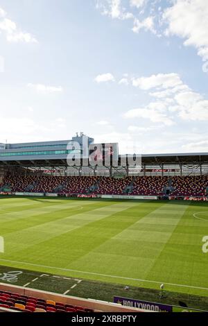 Londres, Royaume-Uni. 09 août 2024. Londres, Angleterre, 09 août 2024 : stade avant le match amical entre Brentford et le VfL Wolfsburg au Gtech Community Stadium à Londres, en Angleterre. (Pedro Porru/SPP) crédit : SPP Sport Press photo. /Alamy Live News Banque D'Images