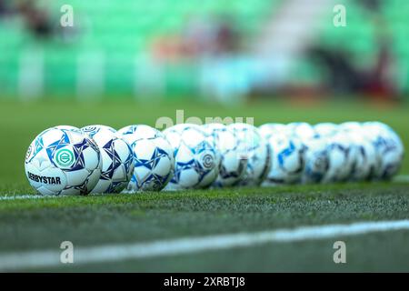 Groningen, pays-Bas. 09 août 2024. GRONINGEN, PAYS-BAS - 9 AOÛT : matchs d'allumettes lors du match néerlandais Eredivisie entre le FC Groningen et le NAC Breda à Euroborg le 9 août 2024 à Groningen, pays-Bas. (Photo de Pieter van der Woude/Orange Pictures) crédit : Orange pics BV/Alamy Live News Banque D'Images