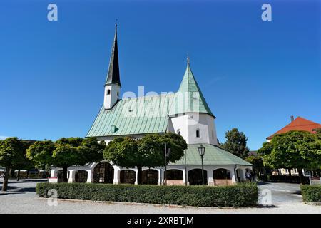 Allemagne, Bavière, haute-Bavière, Altötting, Kapellplatz, Gnadenkapelle Banque D'Images