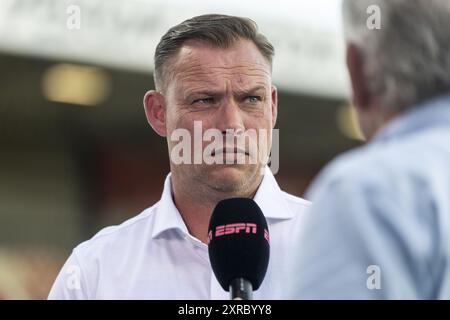 HELMOND, 09-08-2024, Stadion de Braak, Stadium of Helmond Sport, Néerlandais KeukenKampioen Divisie saison de football 2023/2024. Helmond Sport - Jong Utrecht. Entraîneur Helmond Sport Kevin Hofland avant le match Helmond Sport - Jong Utrecht . Banque D'Images