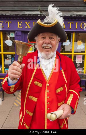 Angleterre, Kent, Rochester, Mike Billingham Town crier pour les villes de Medway Banque D'Images