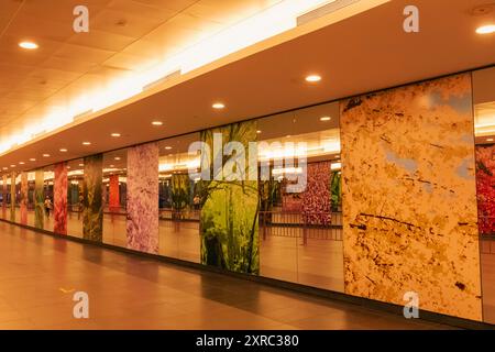 Asie, Singapour, MRT, Bayfront Subway Station Concourse Banque D'Images