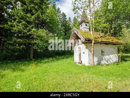 La chapelle Puitbach est dédiée au Sacré-cœur de Marie, Tyrol, vallée de Leutasch Banque D'Images