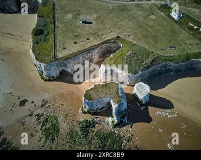 Botany Bay est une baie de Broadstairs face à la mer du Nord, Kent, Angleterre. Banque D'Images