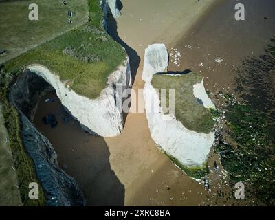 Botany Bay est une baie de Broadstairs face à la mer du Nord, Kent, Angleterre. Banque D'Images